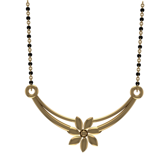 Hemani Yellow Mangalsutra Designs in Gold