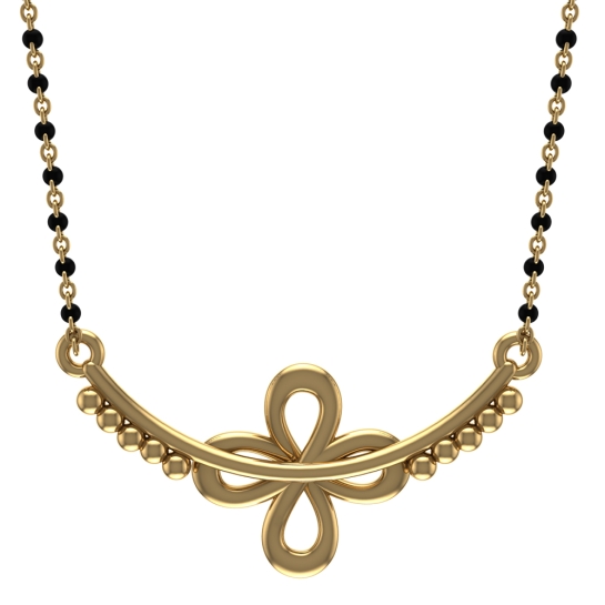 Kyra Yellow Mangalsutra Designs in Gold