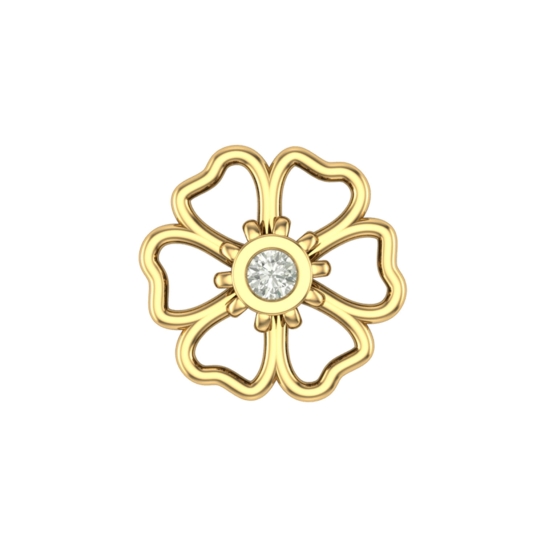 Pikash Yellow Gold Diamond Nosepin