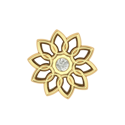 Piyushi Rose Gold Diamond Nosepin