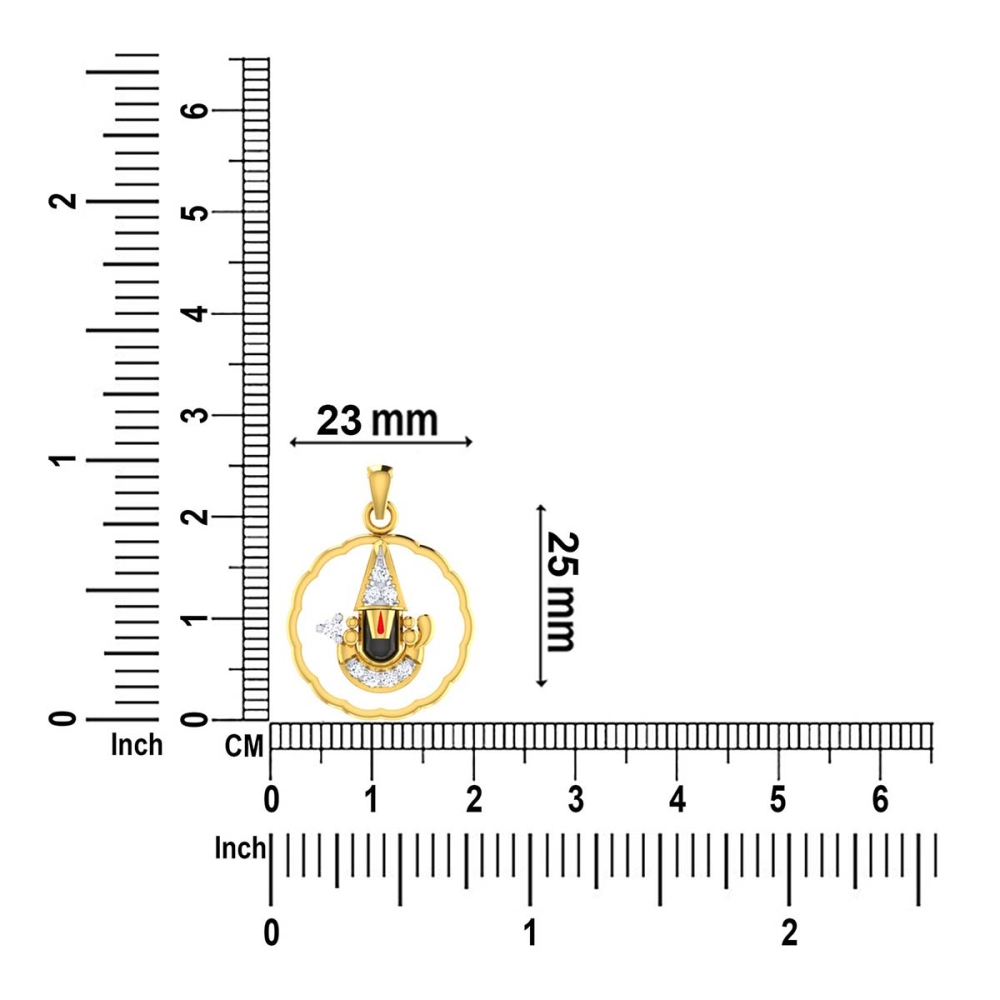 Balaji Diamond Rakhi Pendant