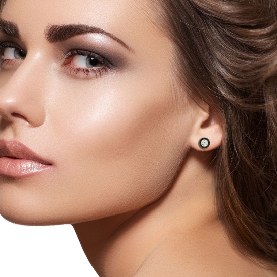 Amelia Black Diamond Earrings Studs