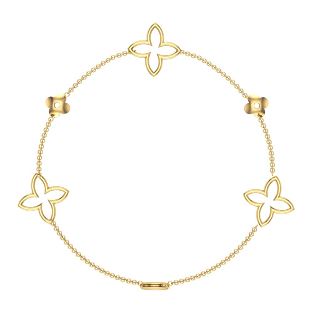 2 Tone Flexible Charm Bracelet