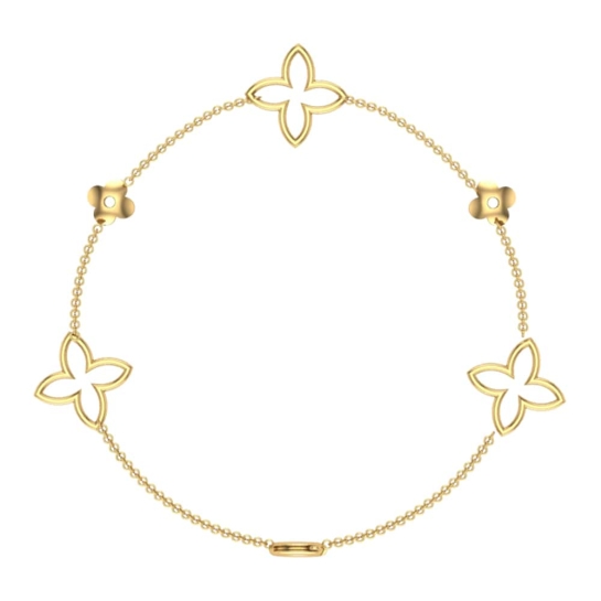 2 Tone Flexible Charm Bracelet