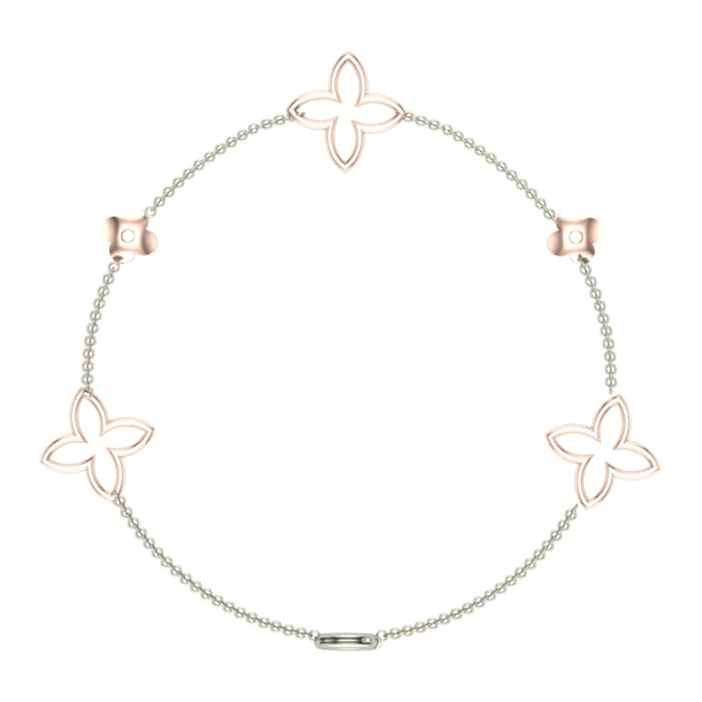 2 Tone Flexible Charm Bracelet