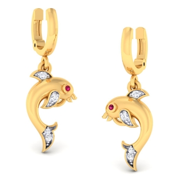 Dolphin Diamond Earr&hellip;