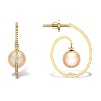 Samaira Diamond Pearl Earring Samaira Diamond Pearl Earring