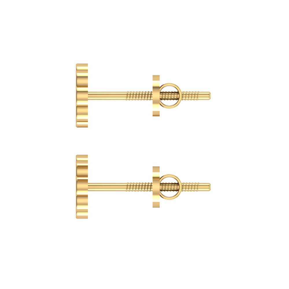 Aayushi Yellow Gold Stud Earrings Design for daily use