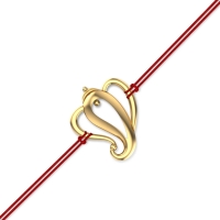 Gaj Ganesha Gold Thread Rakhi Gaj Ganesha Gold Thread Rakhi