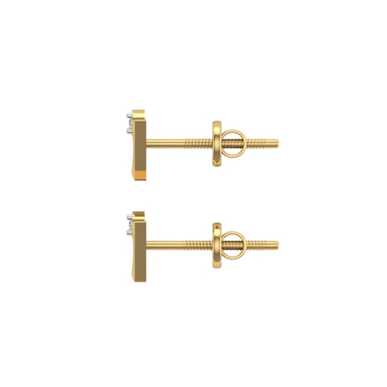Amara Yellow Gold Stud Earrings