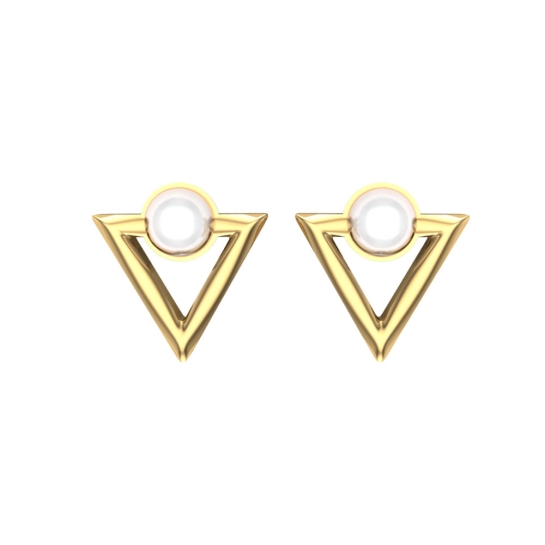 Liam White Gold Earings Design for daily use 