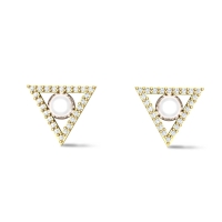 Olivia Yellow Gold Pearl Stud Earings Olivia Yellow Gold Pearl Stud Earings