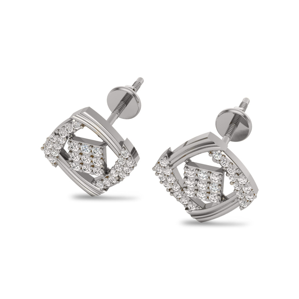 Noah White Diamond Earrings