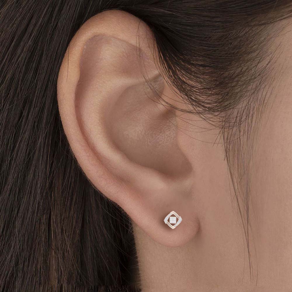 Noah White Diamond Earrings
