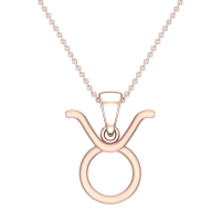 Celtic Taurus Rose Gold Zodiac Pendant Designs For Female 