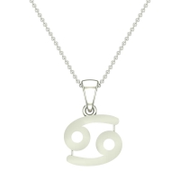 Jace Cancer White Gold Zodiac Pendant Designs For Female