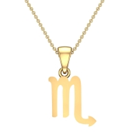 Skye Scorpio Yellow Gold Zodiac Pendant