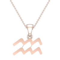 Wren Aquarius Rose Gold Zodiac Pendant