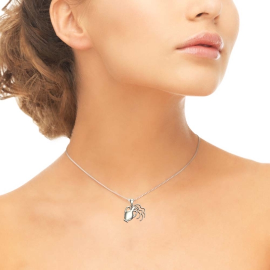 Caleb Aquarius White Gold Zodiac Pendant Designs For Female