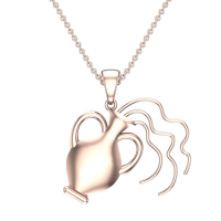 Caleb Aquarius Rose Gold Zodiac Pendant
