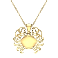 Amy Cancer Yellow Gold Zodiac Pendant Designs For Female