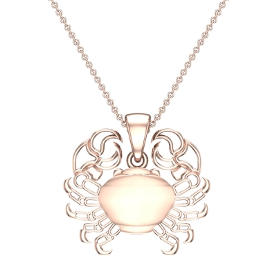 Amy Cancer Rose Gold Zodiac Pendant Designs For Female