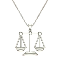 Arya Libra White Gold Zodiac Pendant Designs For Female
