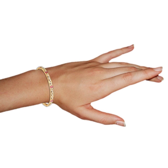 Amisha Diamond Ruby Bangle