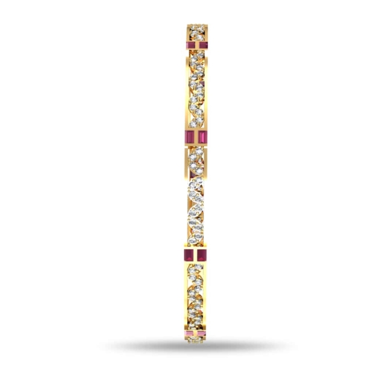 Amisha Diamond Ruby Bangle