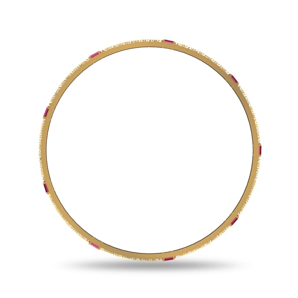 Amisha Diamond Ruby Bangle