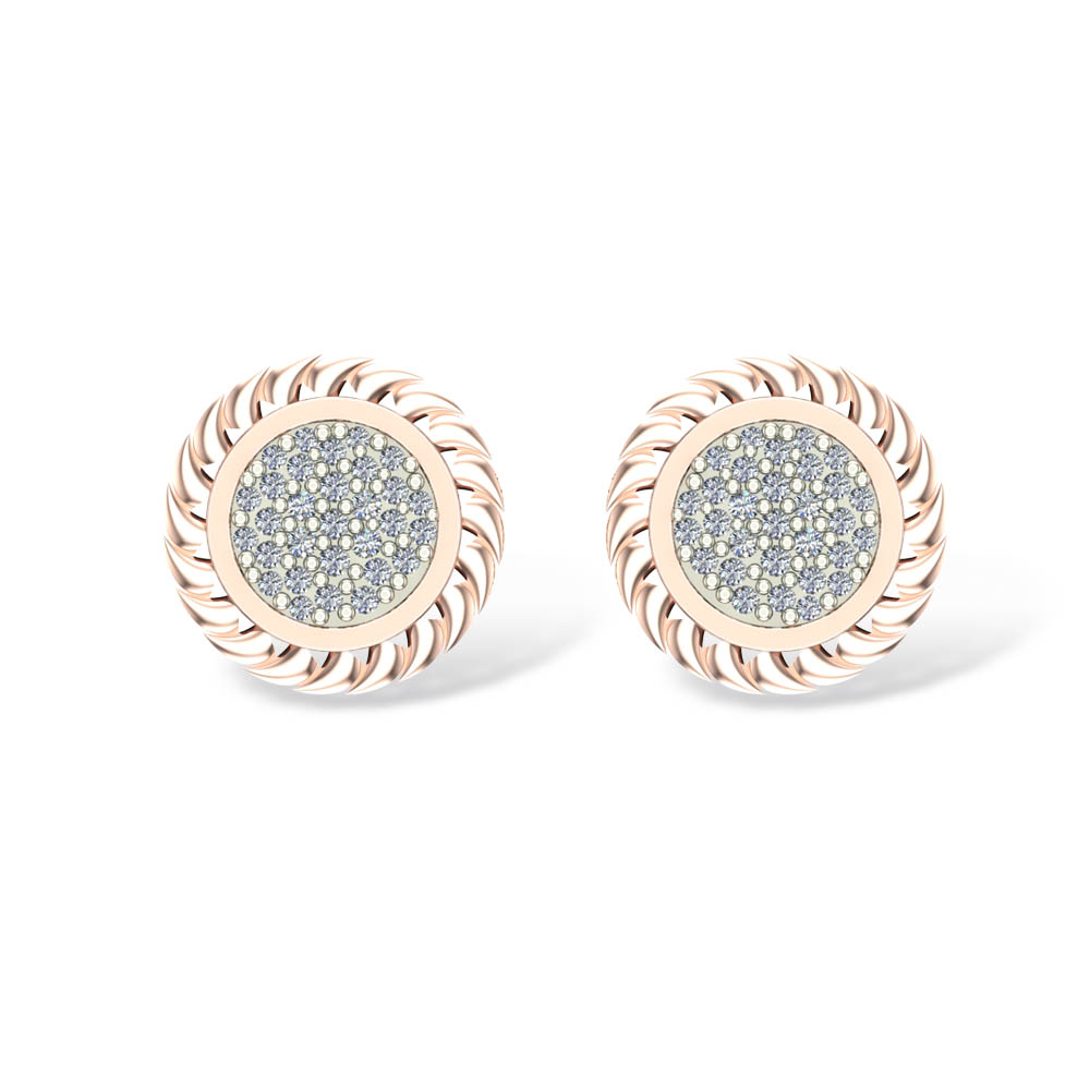 Ami Yellow Gold Stud Earrings