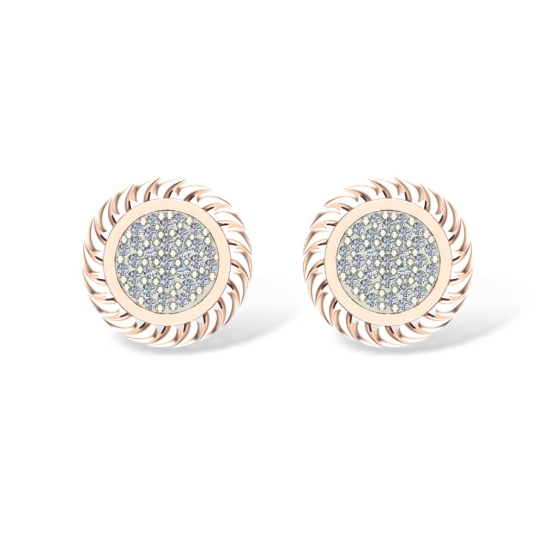 Ami Rose Gold Stud Earrings