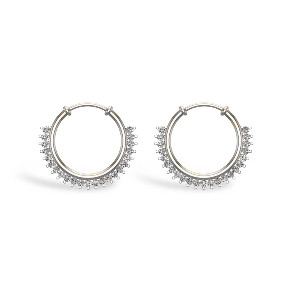 Mahisa Yellow Gold Diamond Hoop Earrings