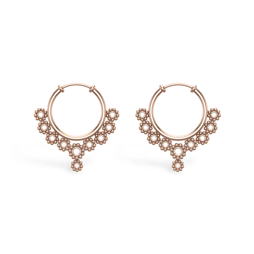 Onyx Yellow Gold Hoop Earrings