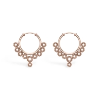 Onyx Rose Gold Hoop Earrings Onyx Rose Gold Hoop Earrings