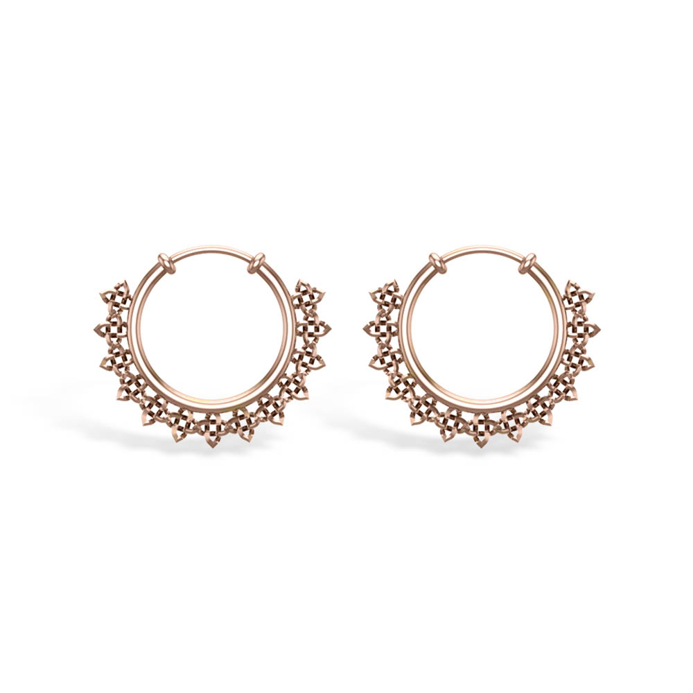 Myka White Gold Hoop Earrings