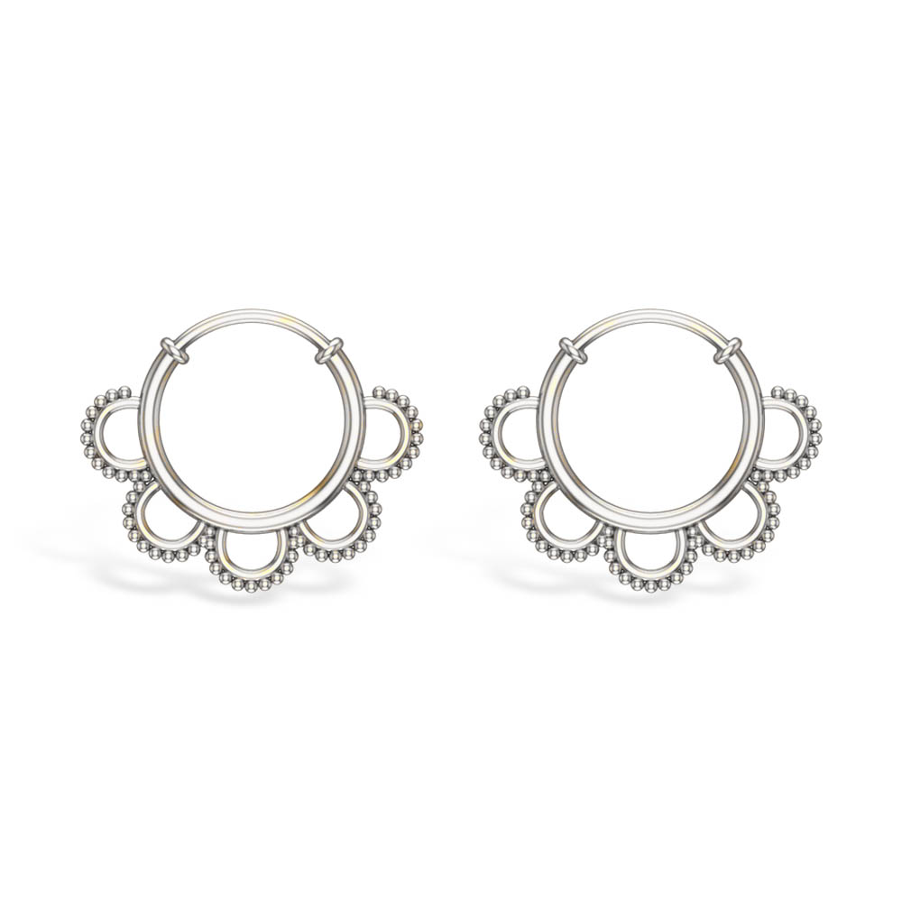 Flora Rose Gold Hoop Earrings