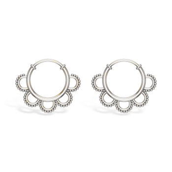 Flora White Gold Hoo&hellip;