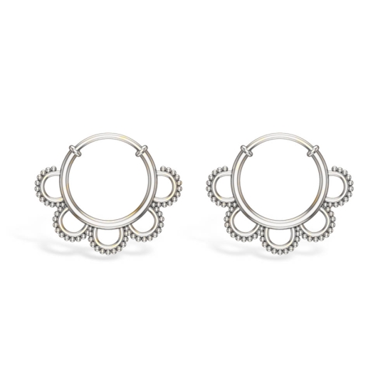 Flora Rose Gold Hoop Earrings