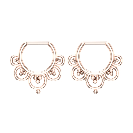 Circular White Gold Hoop Earrings