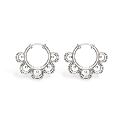 Abrik White Gold Hoop Earrings