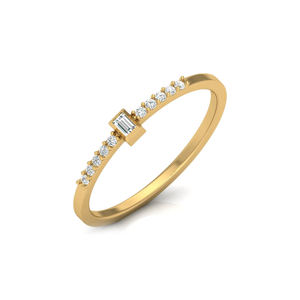 Kamya Yellow Gold Diamond Ring