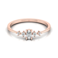 Aashvi Rose Gold Diamond Ring