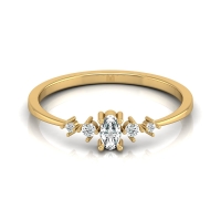 Aashvi Yellow Gold Diamond Ring Aashvi Yellow Gold Diamond Ring