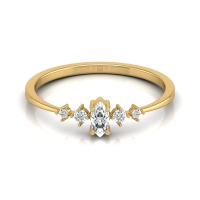 Amulya Yellow Gold Diamond Ring Amulya Yellow Gold Diamond Ring