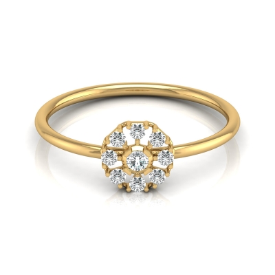 Yaana Yellow Gold Diamond Ring
