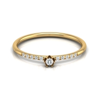 Nihira Yellow Gold Diamond Ring Nihira Yellow Gold Diamond Ring