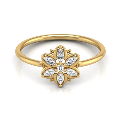 Aarya Yellow Gold Diamond Ring