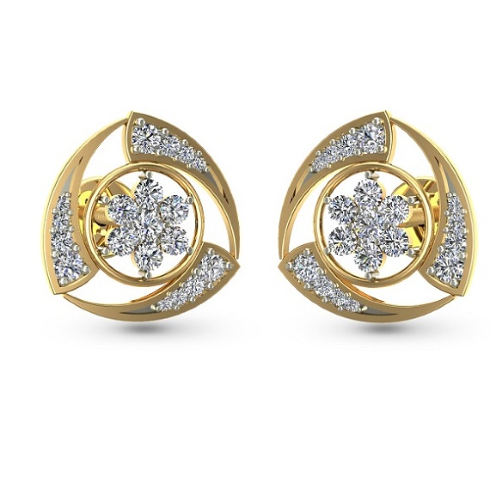 Nitya Diamond Stud Earrings