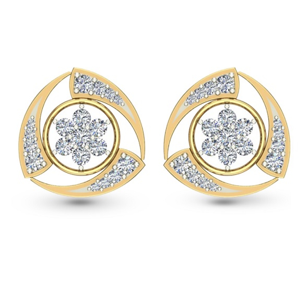 Nitya Diamond Stud Earring